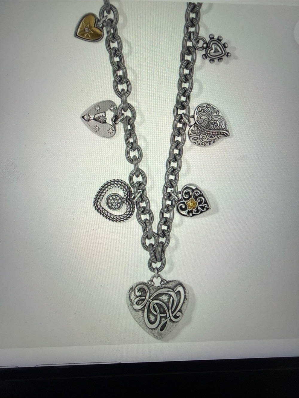 🩷 Brighton One Heart Necklace NWT $ 148 - Picture 1 of 4